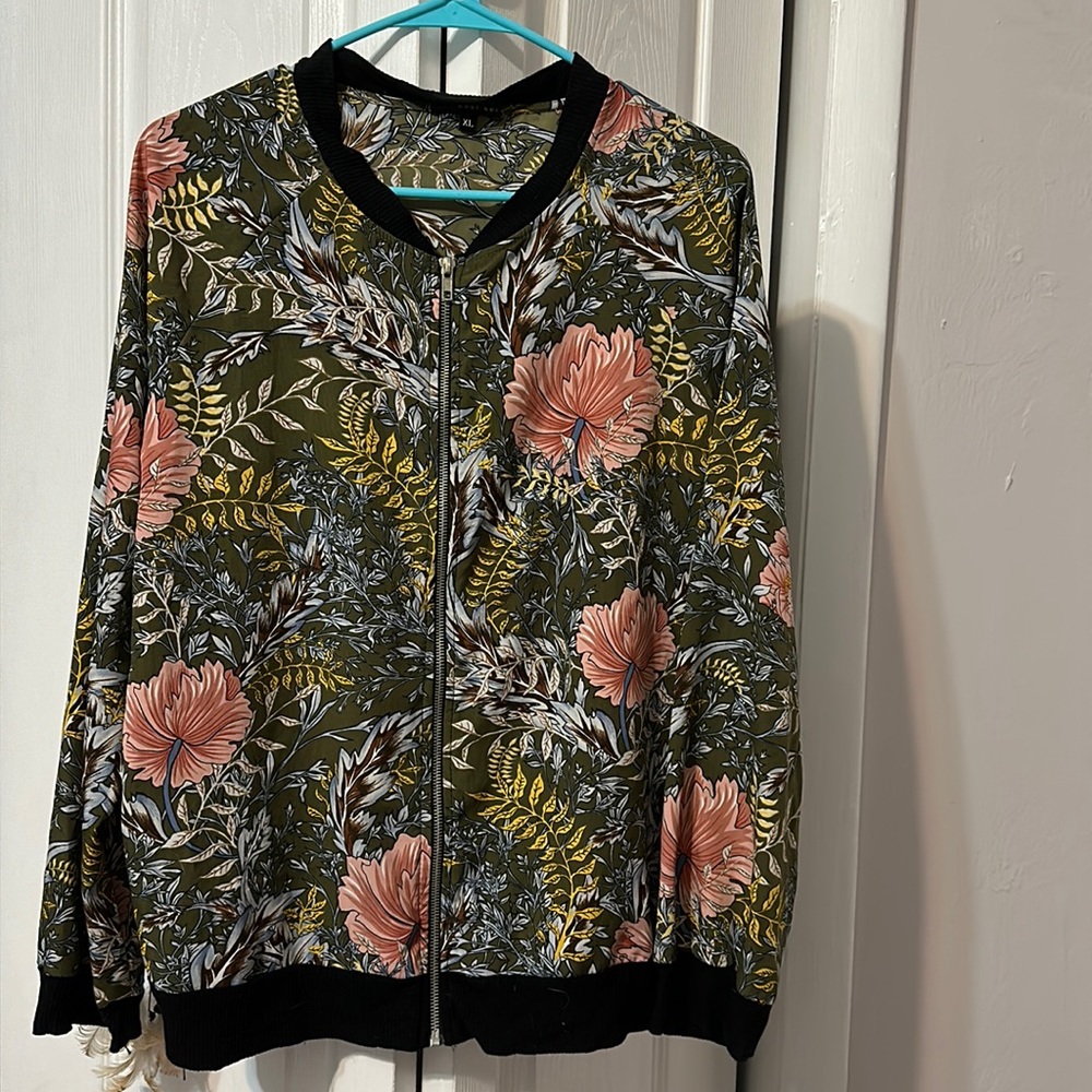 Floral Bomber Jacket